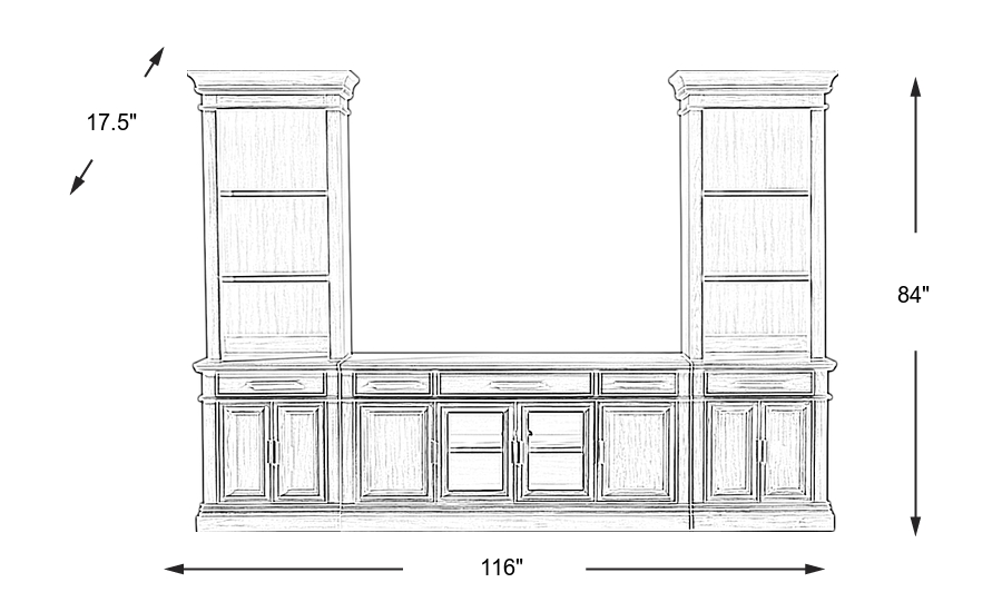 Dimension Image. Please refer to the Dimension Tab on this page for dimension details.