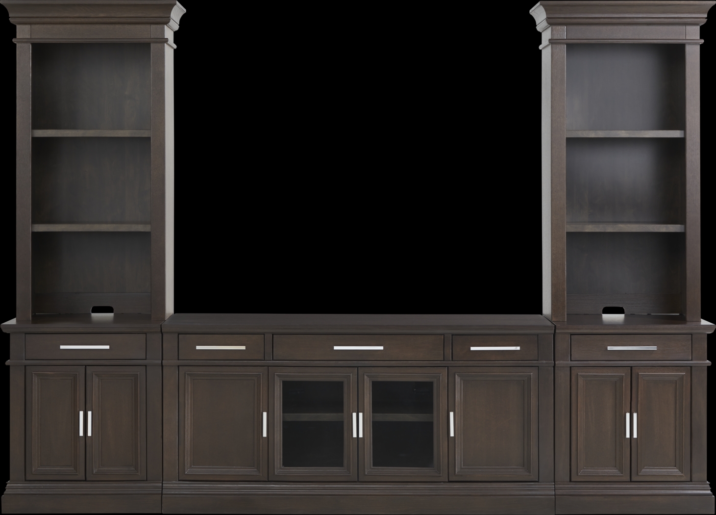 Brightwood Brown 5 Pc Wall Unit with 66 in. Console - Thumbnail - Image 1