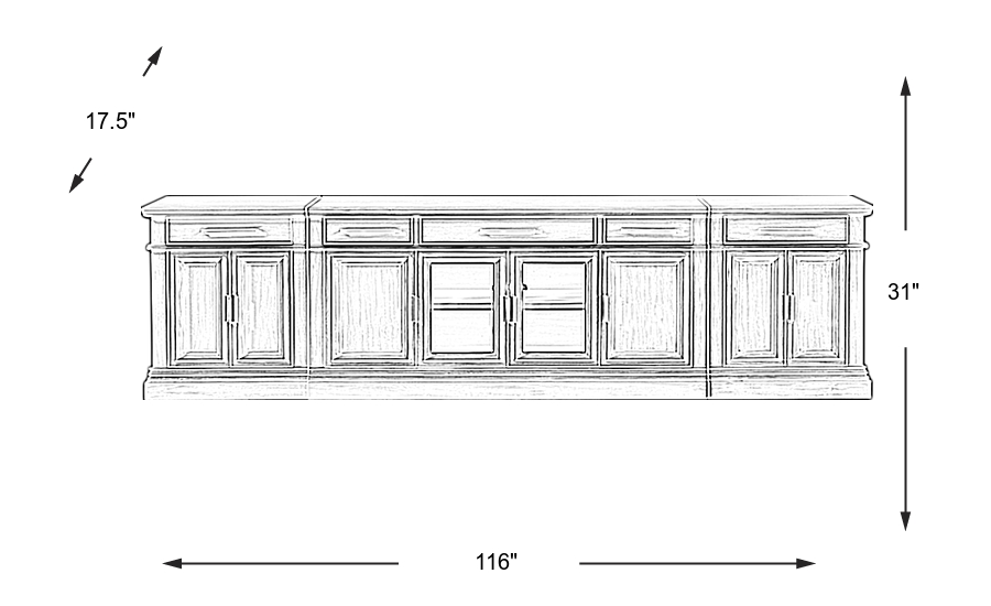Dimension Image. Please refer to the Dimension Tab on this page for dimension details.
