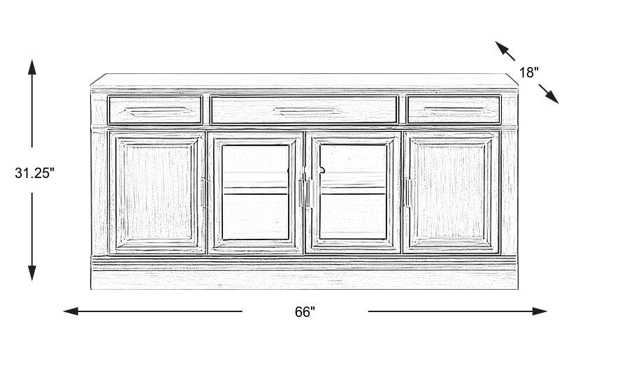 Dimension Image. Please refer to the Dimension Tab on this page for dimension details.