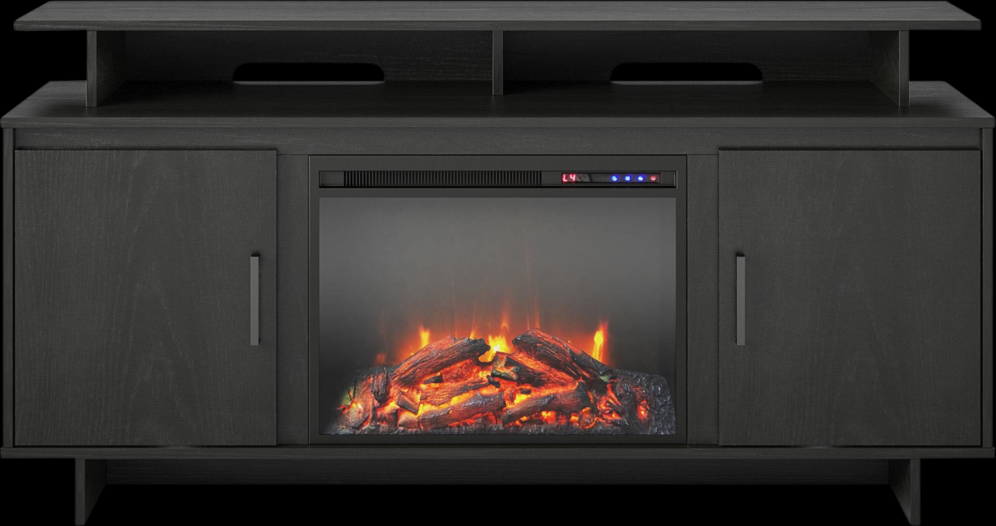 Brigitta Black 59 in. Console with Electric Fireplace - Thumbnail - Image 3