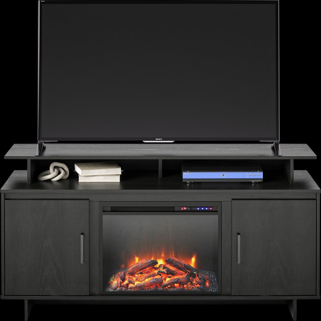Brigitta Black 59 in. Console with Electric Fireplace - Thumbnail - Image 5
