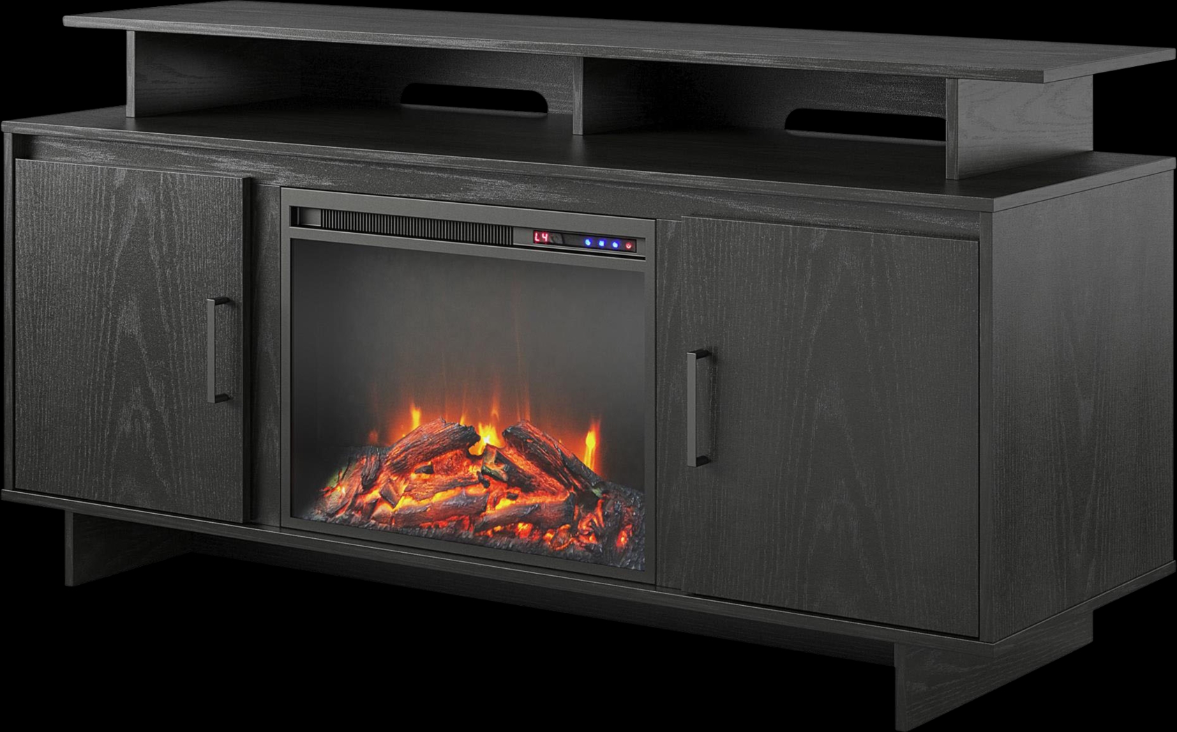 Brigitta Black 59 in. Console with Electric Fireplace - Thumbnail - Image 6