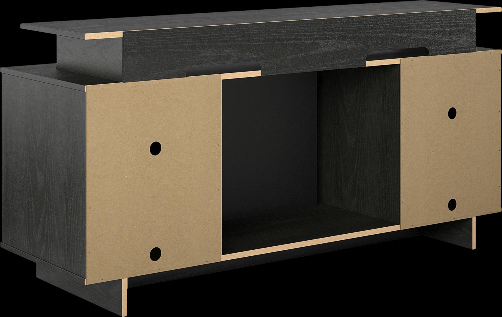 Brigitta Black 59 in. Console with Electric Fireplace - Thumbnail - Image 8