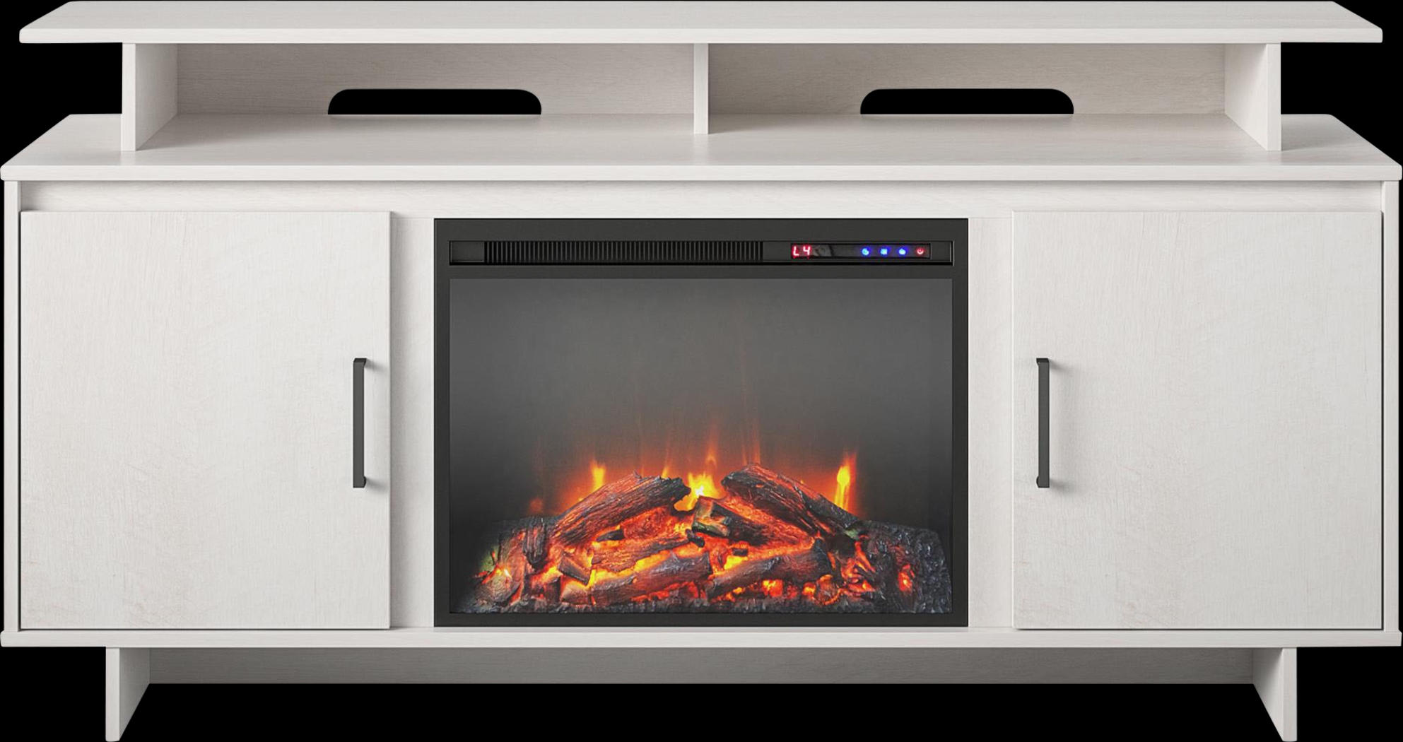 Brigitta Ivory 59 in. Console with Electric Fireplace - Thumbnail - Image 3