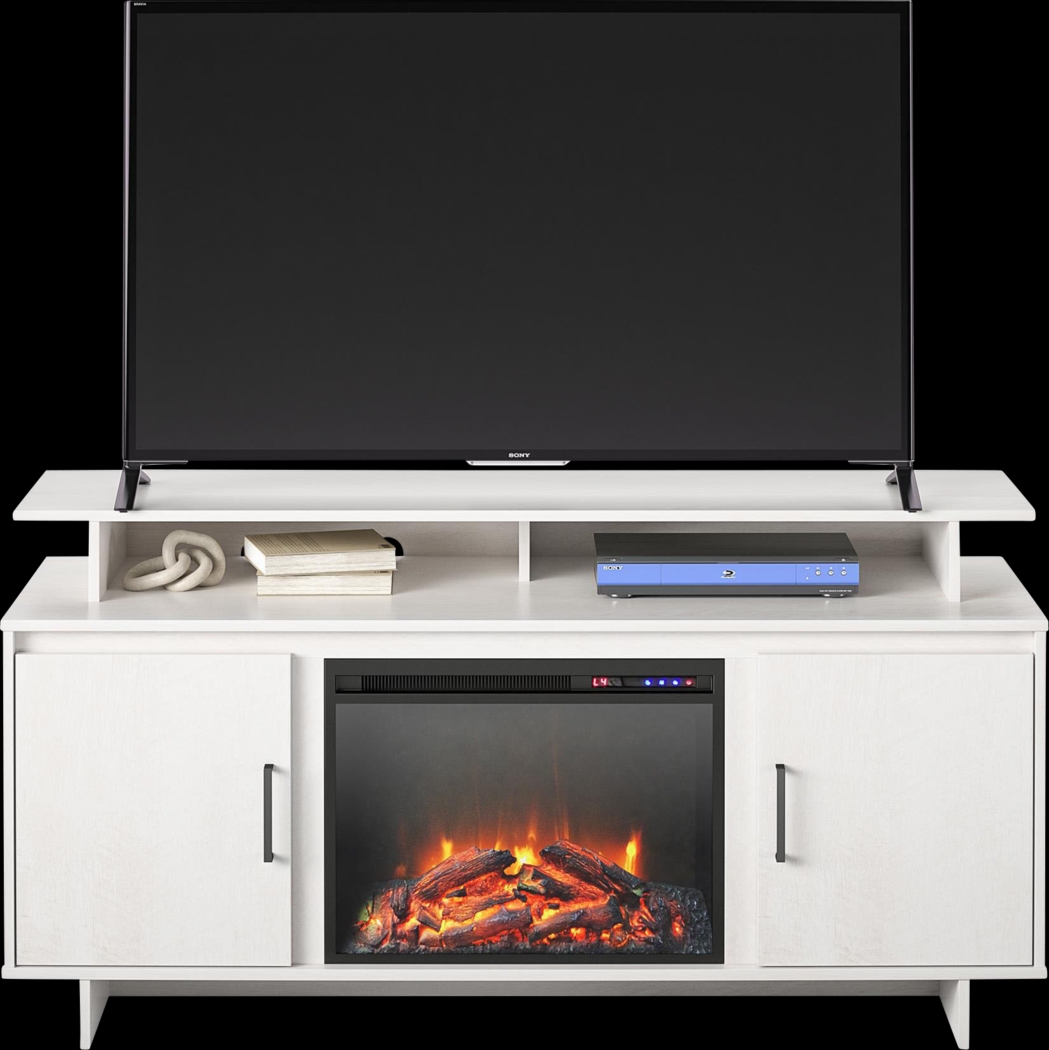 Brigitta Ivory 59 in. Console with Electric Fireplace - Thumbnail - Image 5