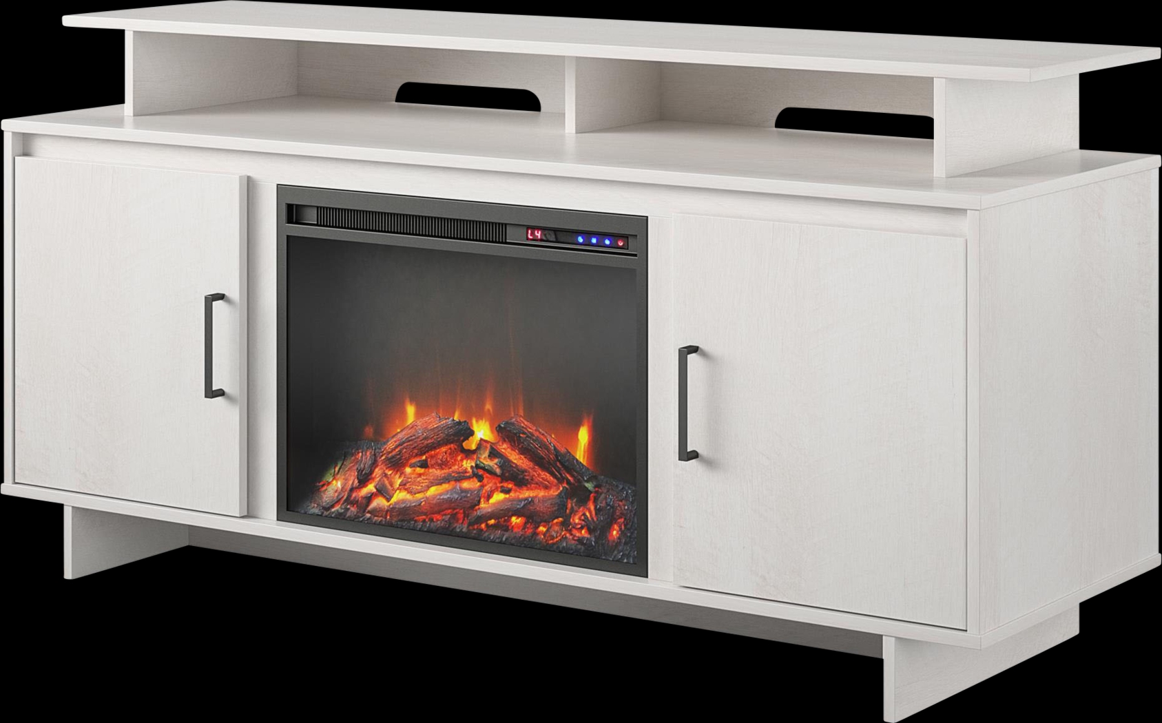 Brigitta Ivory 59 in. Console with Electric Fireplace - Thumbnail - Image 7