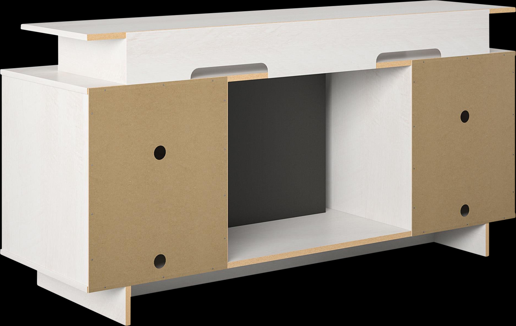 Brigitta Ivory 59 in. Console with Electric Fireplace - Thumbnail - Image 8