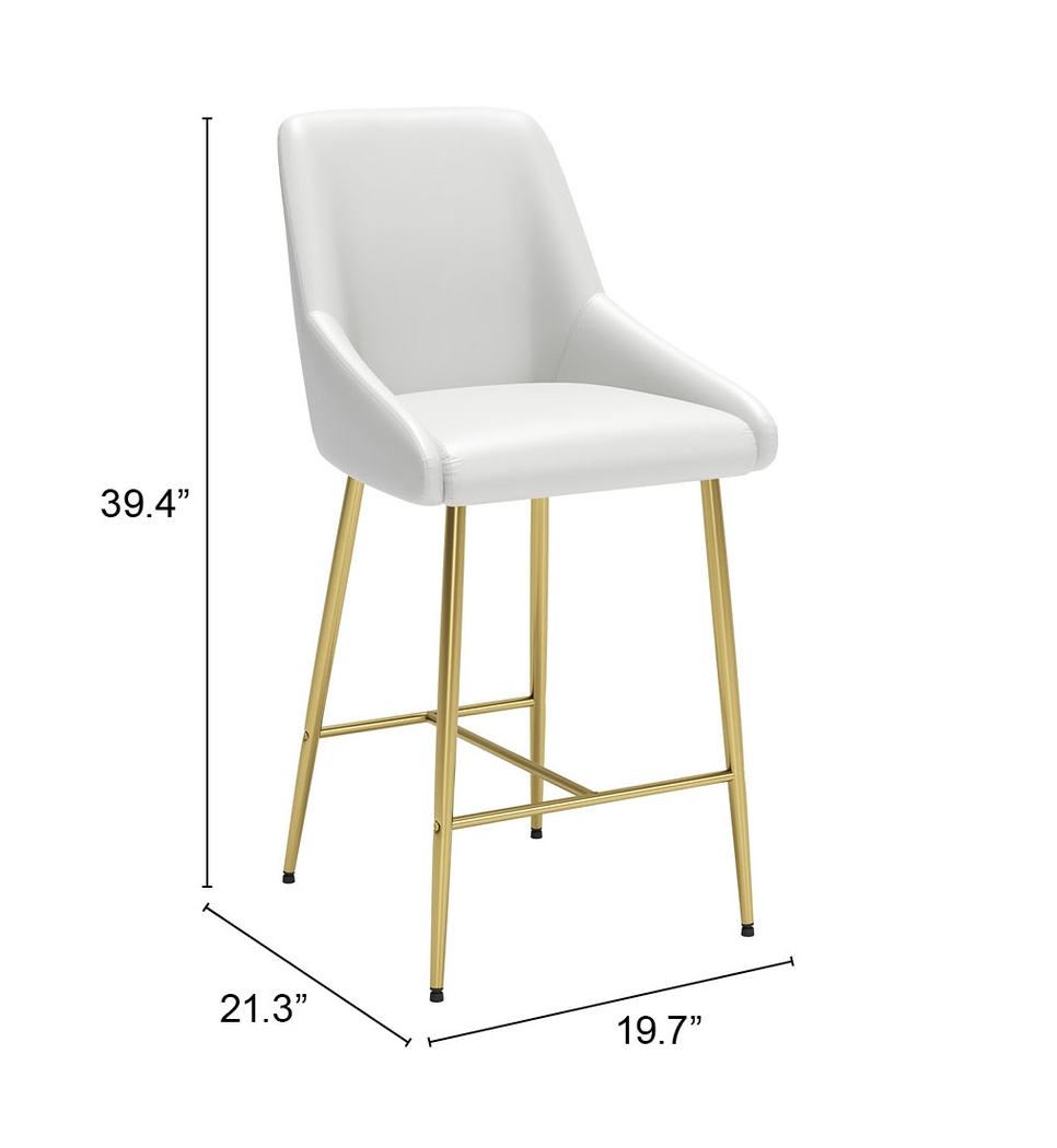 Brigodoom White Counter Height Stool - Thumbnail - Image 9