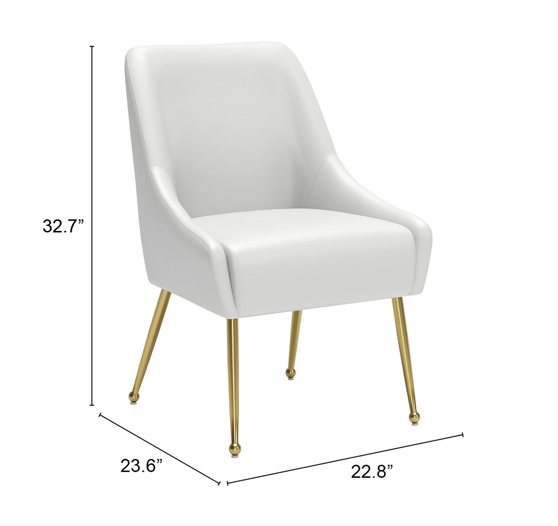 Brigodoom White Dining Chair - Thumbnail - Image 10