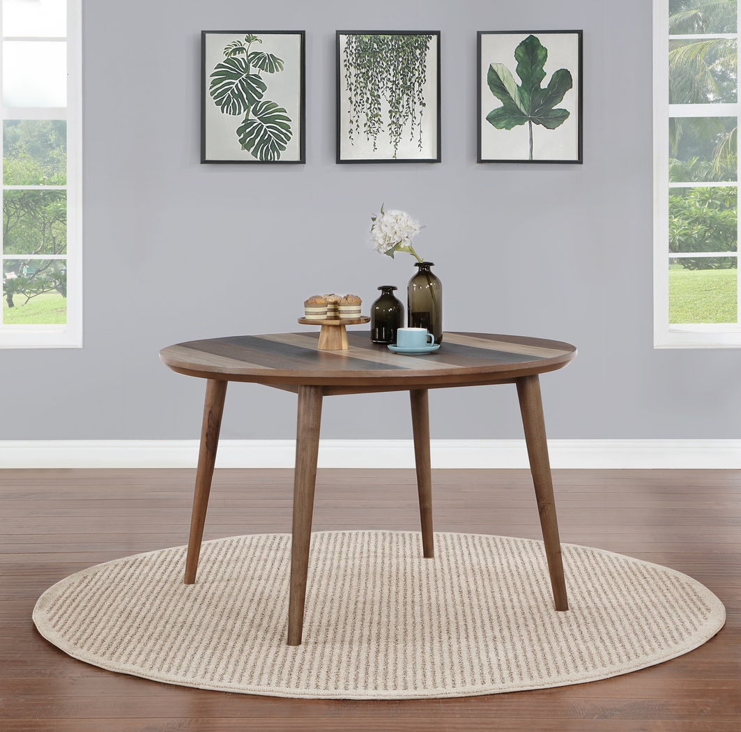 Brigtine Brown Round Dining Table - Thumbnail - Image 2