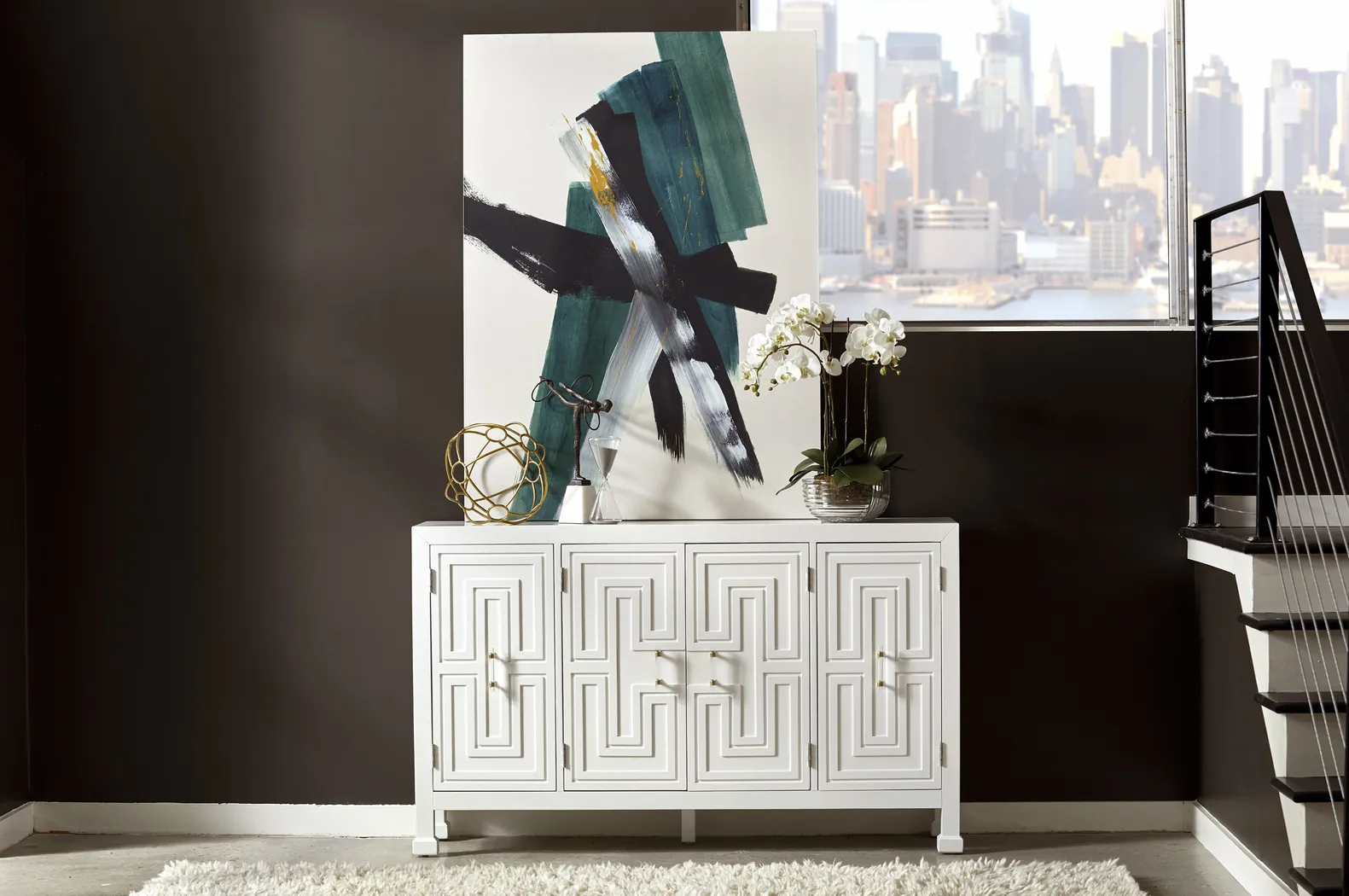 Brijetta White Credenza - Thumbnail - Image 9