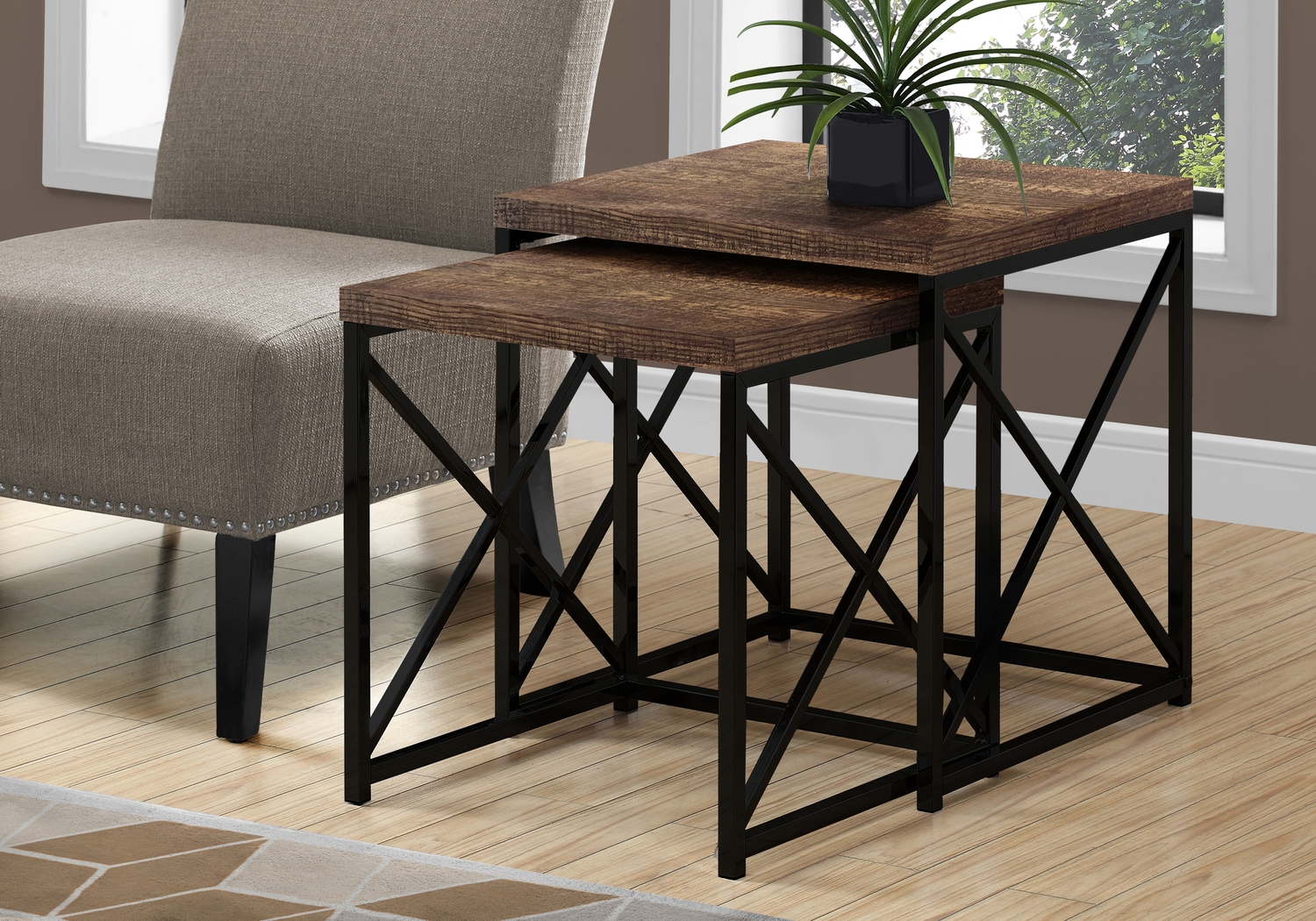 Brillock Brown Nesting Tables - Thumbnail - Image 2