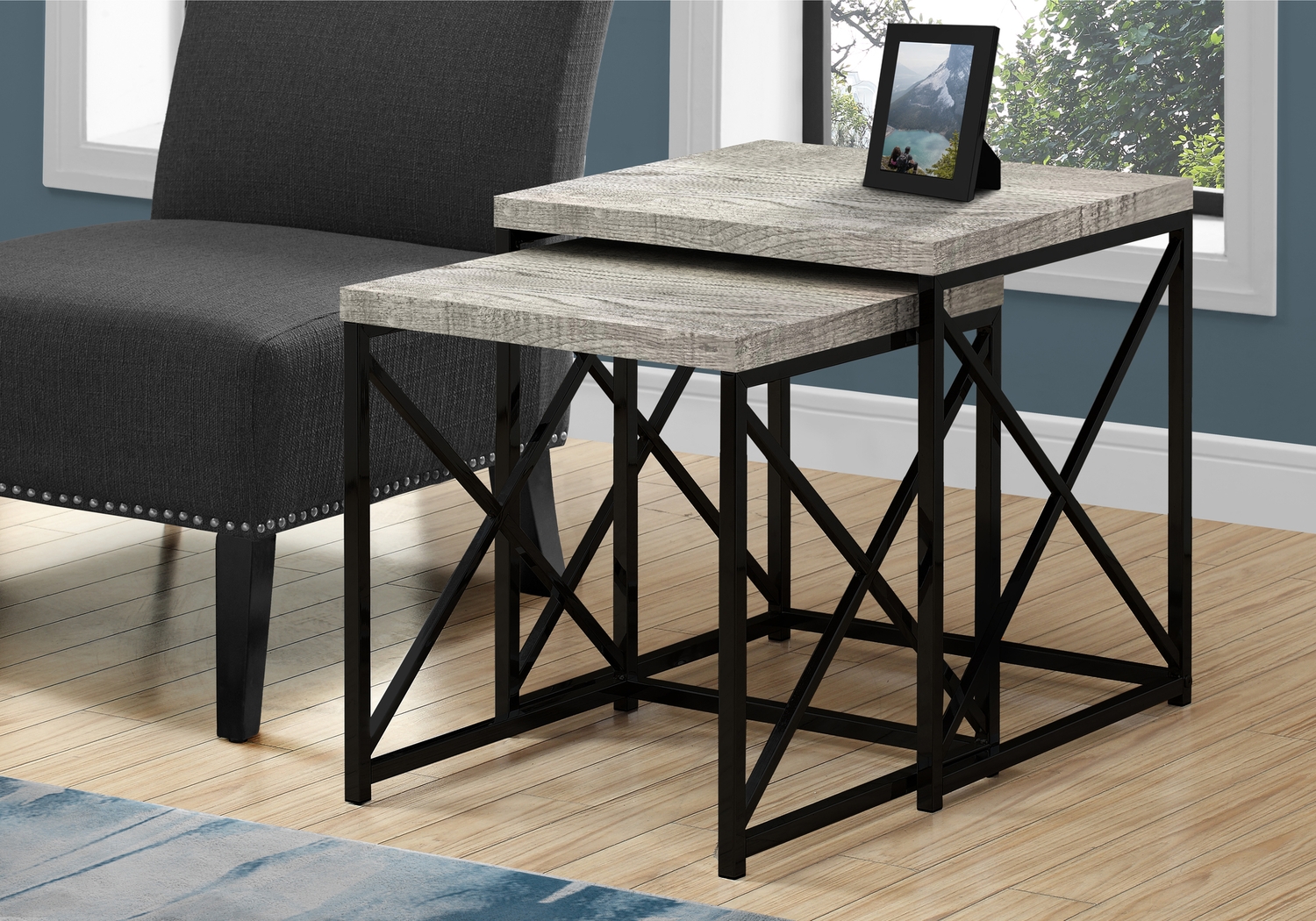 Brillock Gray Nesting Tables - Thumbnail - Image 2