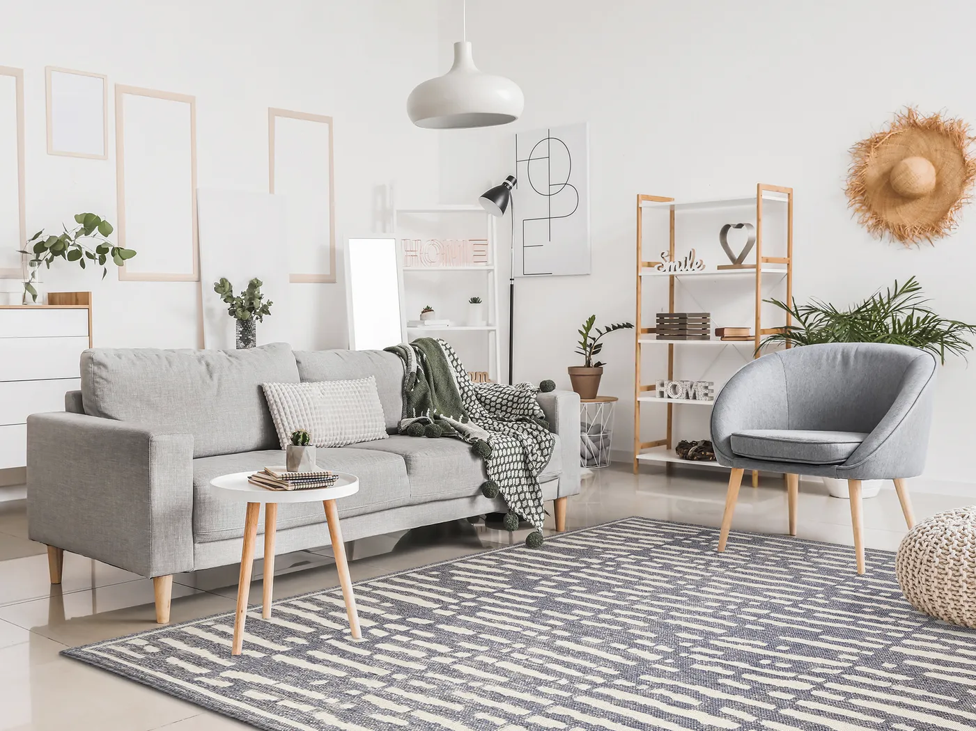 Brimley Blue 6'6 x 9'4 Indoor/Outdoor Rug - Thumbnail - Image 2