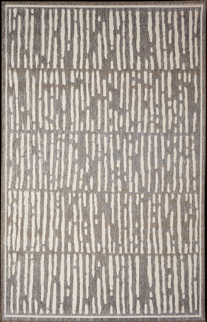 Brimley Gray 6'6 x 9'4 Indoor/Outdoor Rug - Thumbnail - Image 1