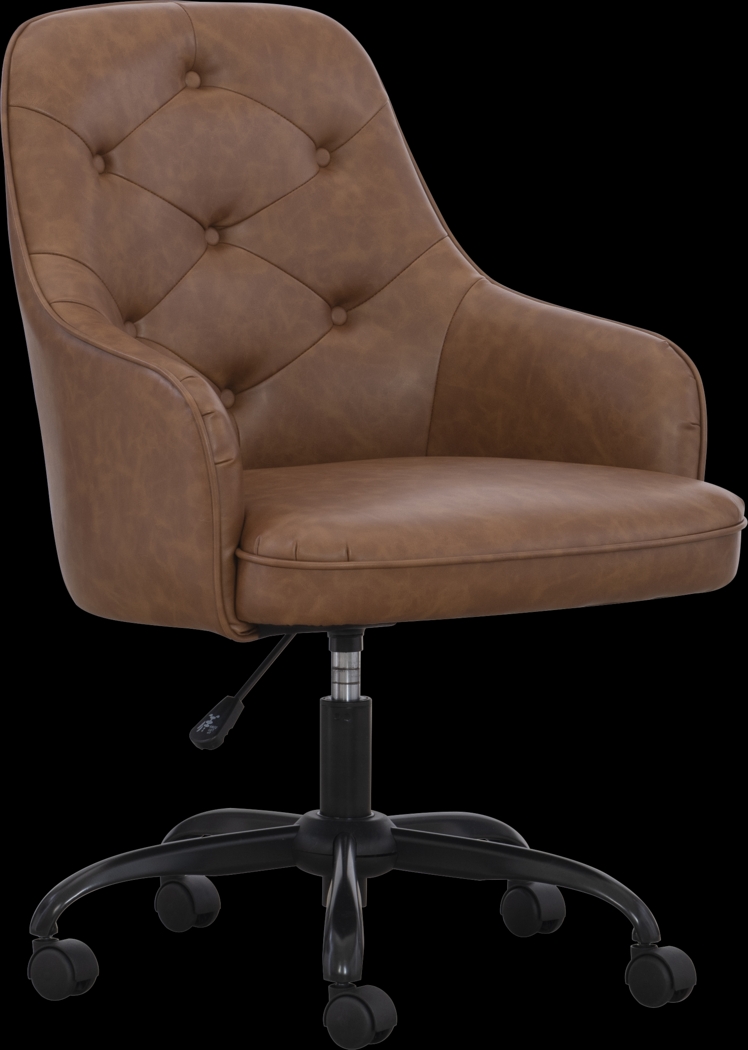Brinamwood Cognac Office Chair - Thumbnail - Image 1