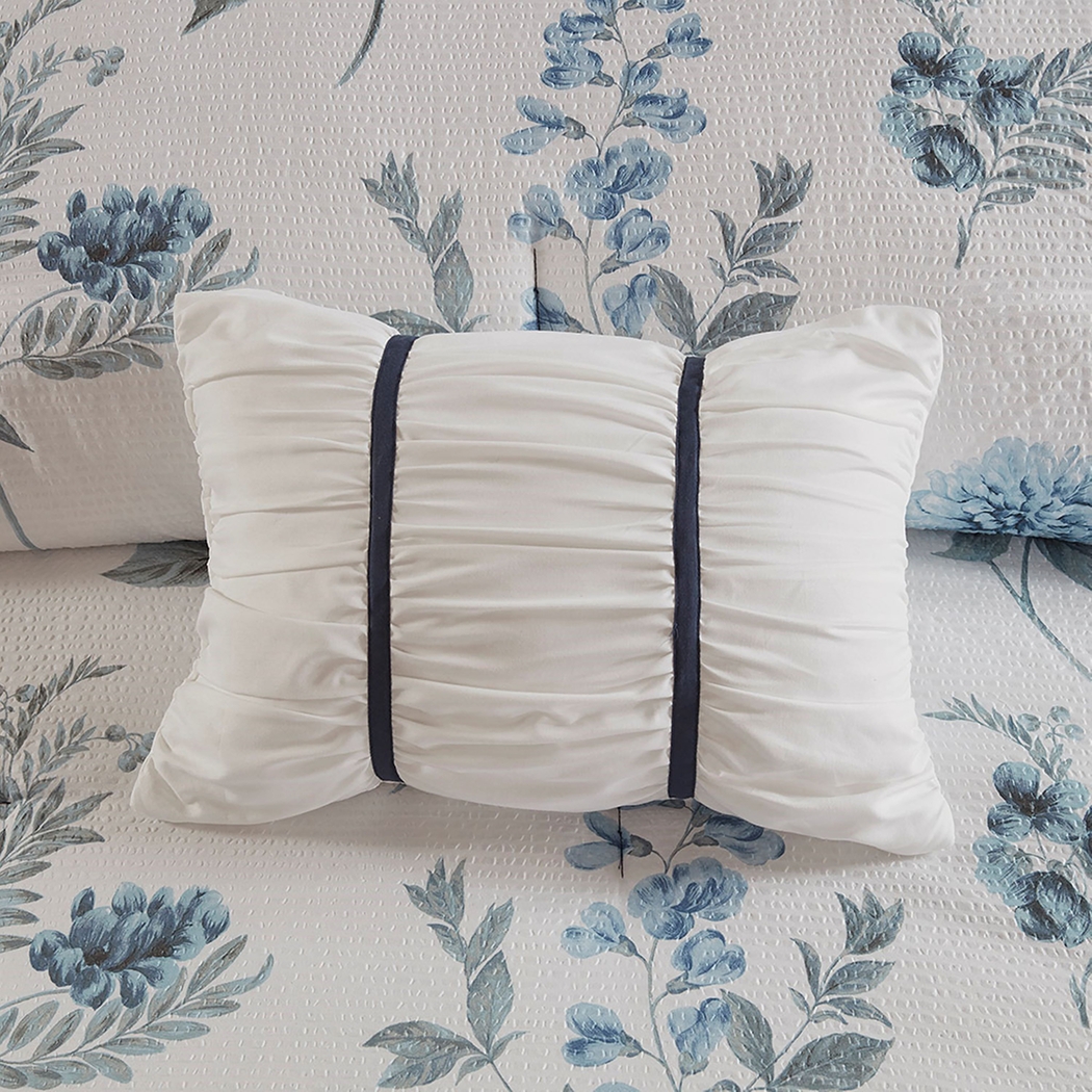 Brindan Blue 7 pc Full/ Queen Comforter Set - Thumbnail - Image 6