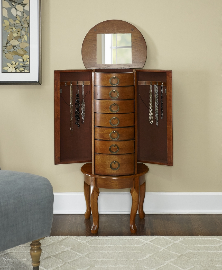 Brinegar Brown Jewelry Armoire - Thumbnail - Image 4