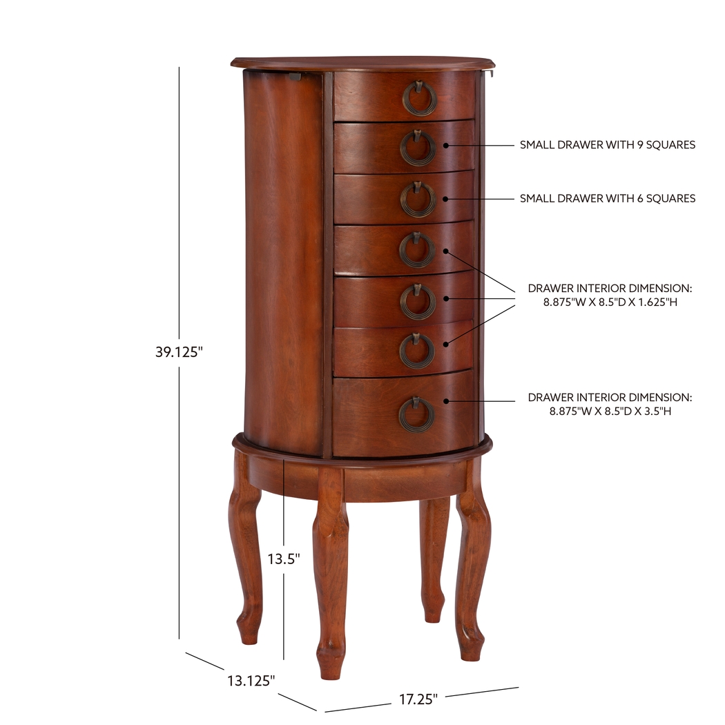 Brinegar Cherry Jewelry Armoire - Thumbnail - Image 15