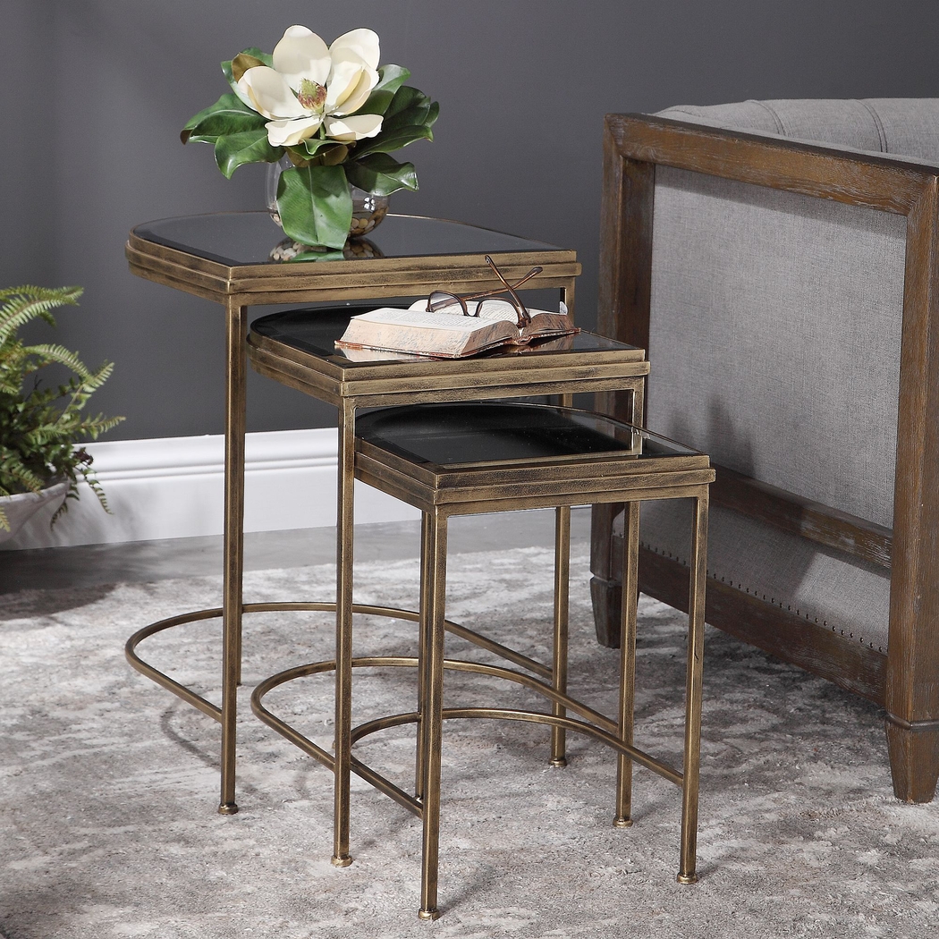 Brineton Gold Nesting Table, Set of 3 - Thumbnail - Image 4