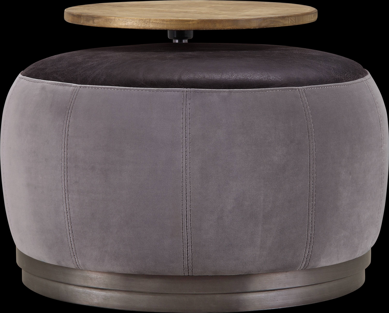 Brinkally Gray Cocktail Ottoman - Thumbnail - Image 2