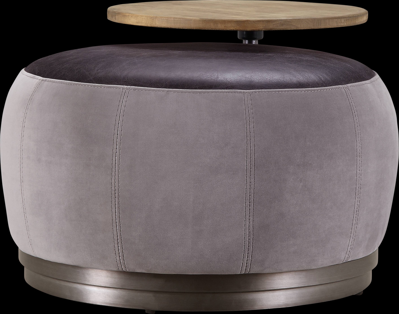 Brinkally Gray Cocktail Ottoman - Thumbnail - Image 1