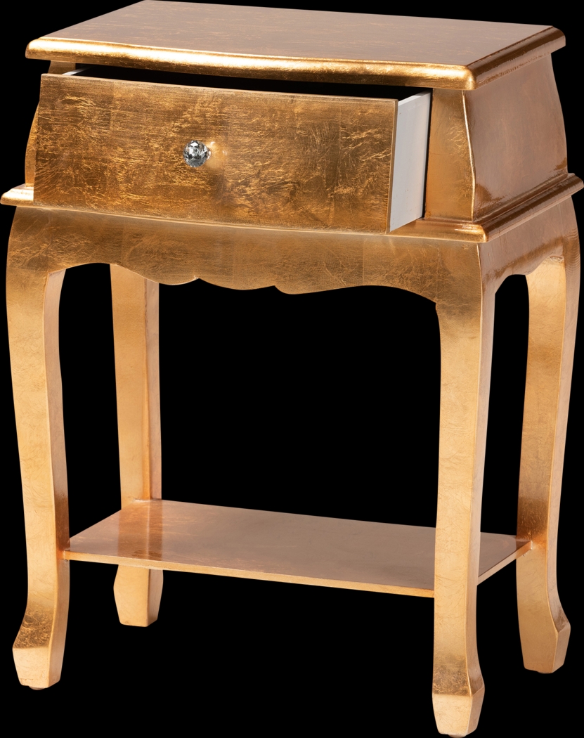 Brinkhoff III Gold Nightstand - Thumbnail - Image 4