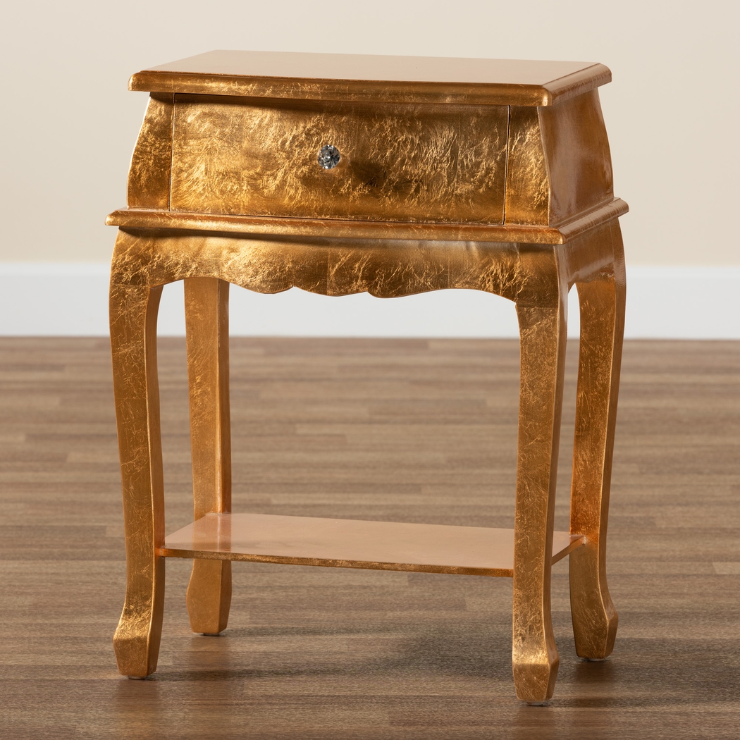 Brinkhoff III Gold Nightstand - Thumbnail - Image 8