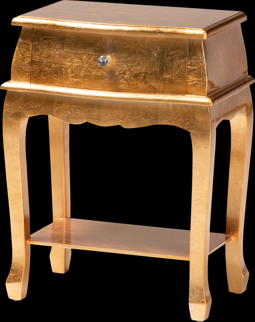 Brinkhoff III Gold Nightstand - Thumbnail - Image 1