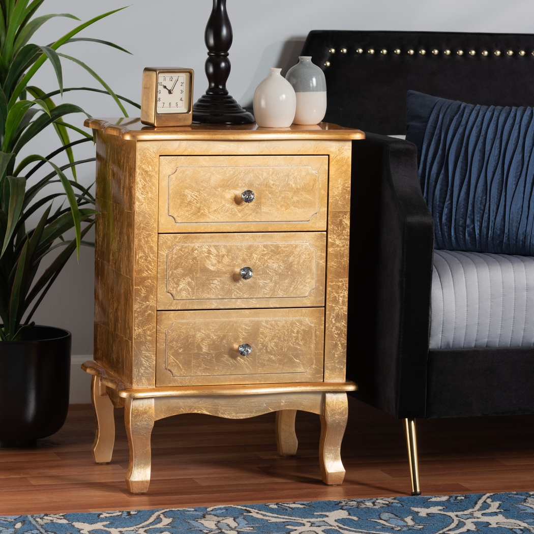 Brinkhoff IV Gold Nightstand - Thumbnail - Image 2