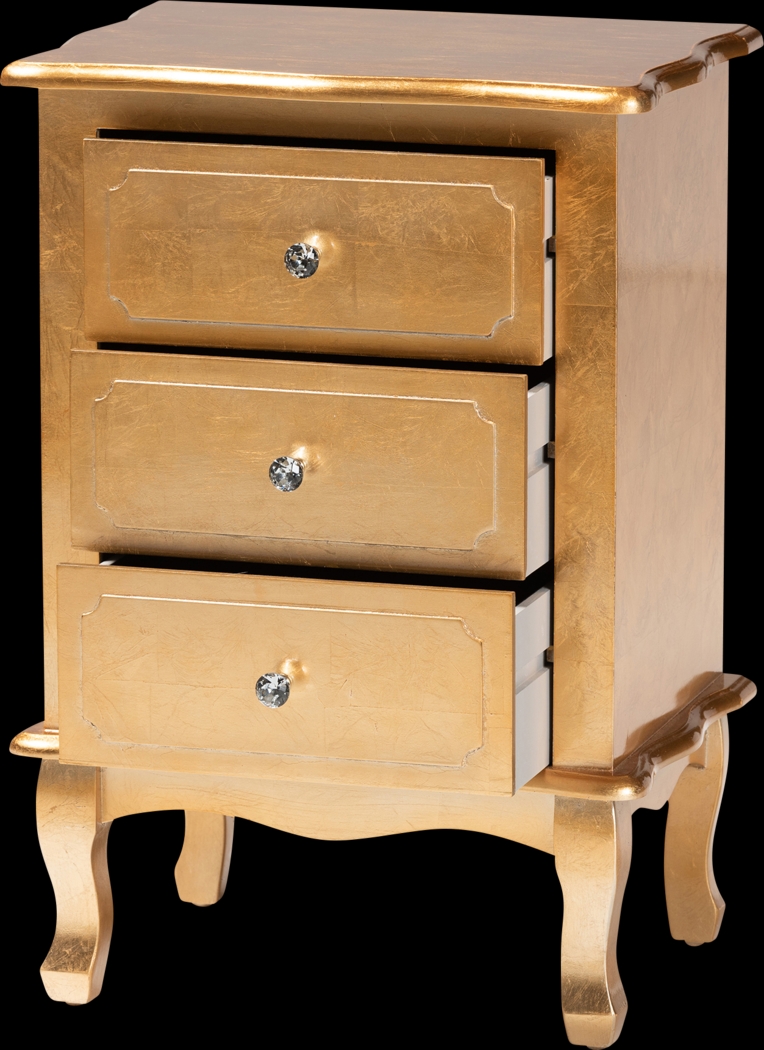 Brinkhoff IV Gold Nightstand - Thumbnail - Image 4