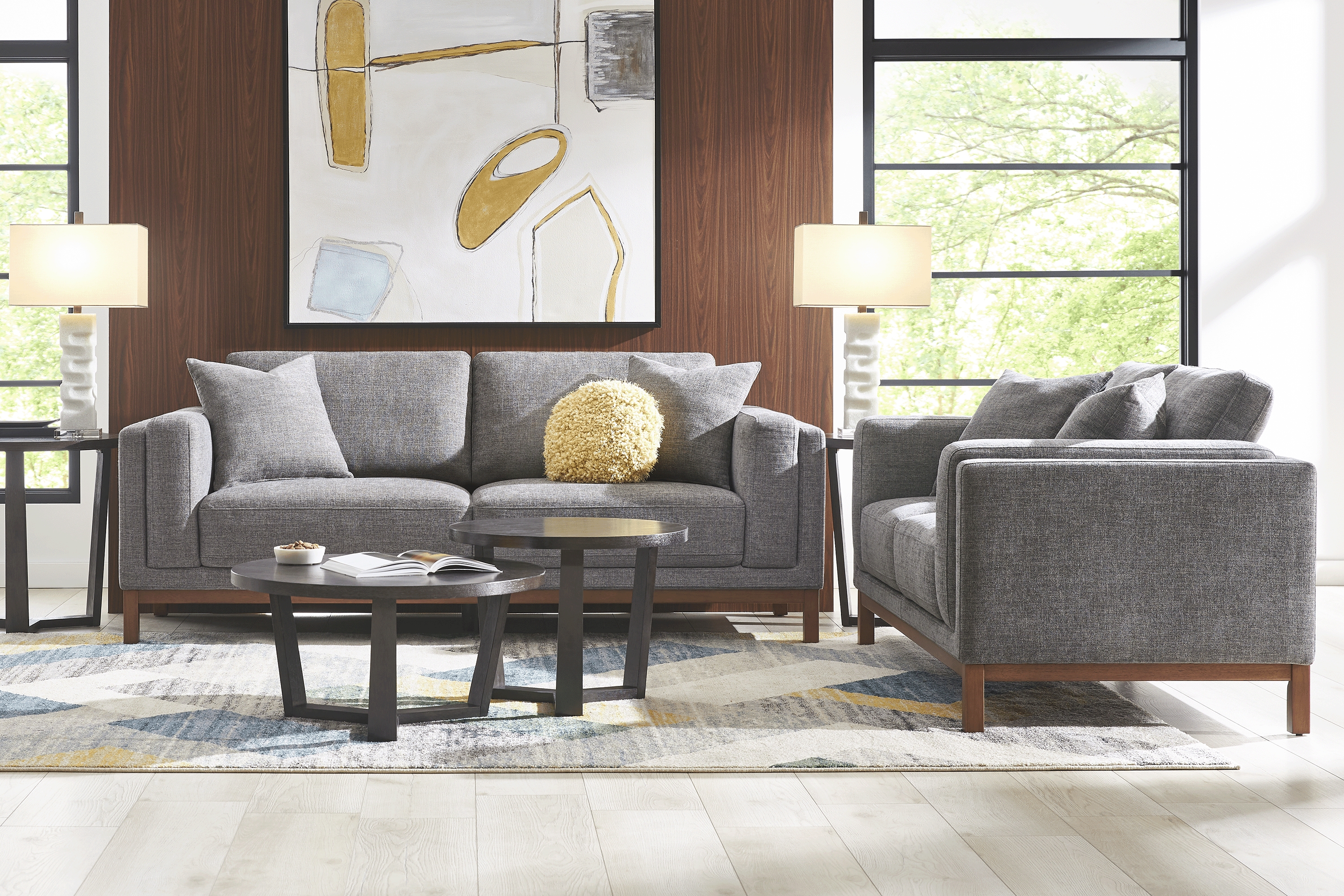 Brinkley Pewter 7 Pc Living Room - Thumbnail - Image 1