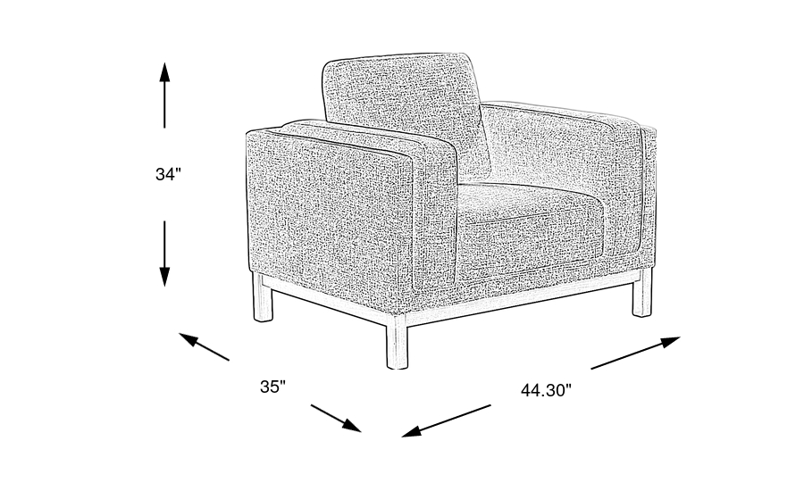 Dimension Image. Please refer to the Dimension Tab on this page for dimension details.