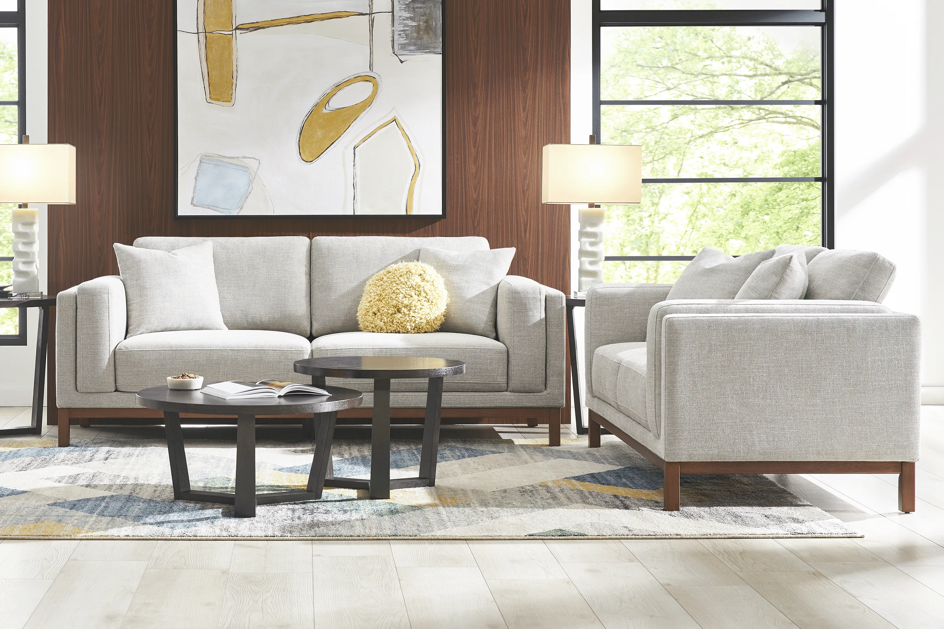 Brinkley Stone 7 Pc Living Room - Thumbnail - Image 1
