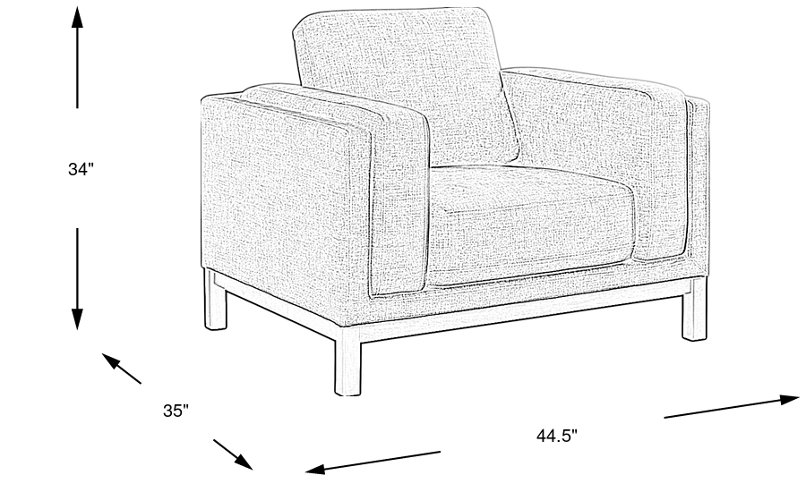 Dimension Image. Please refer to the Dimension Tab on this page for dimension details.