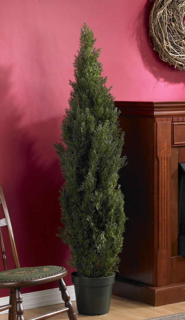Brinlee Green Cedar Indoor/Outdoor Silk Tree - Thumbnail - Image 2