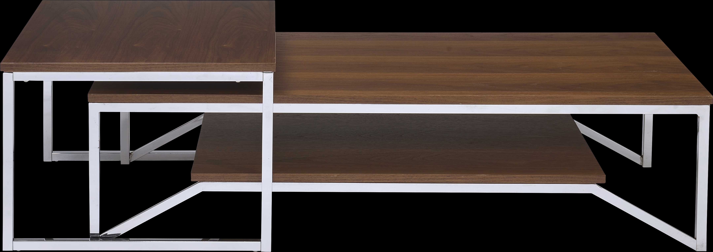 Brinley Walnut Nesting Cocktail Table (Set of 2) - Thumbnail - Image 2