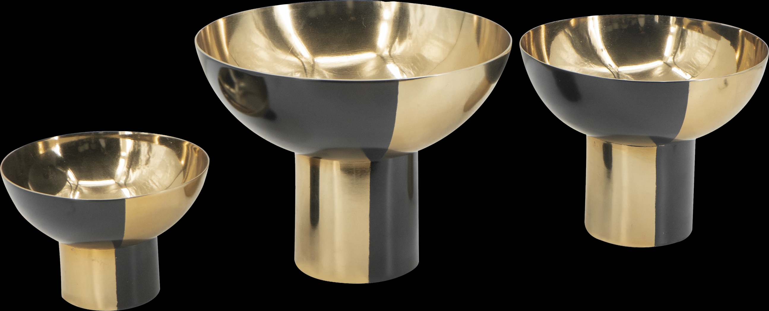 Brirose Bank Gold/Black Decorative Bowl, Set of 3 - Thumbnail - Image 1