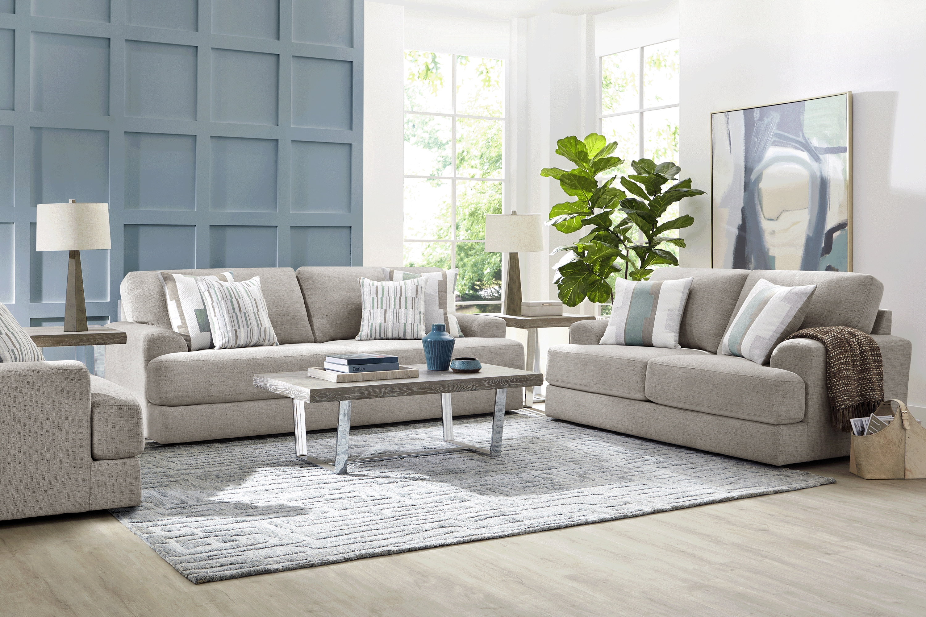 Brisbane Beige 2 Pc Living Room - Thumbnail - Image 1