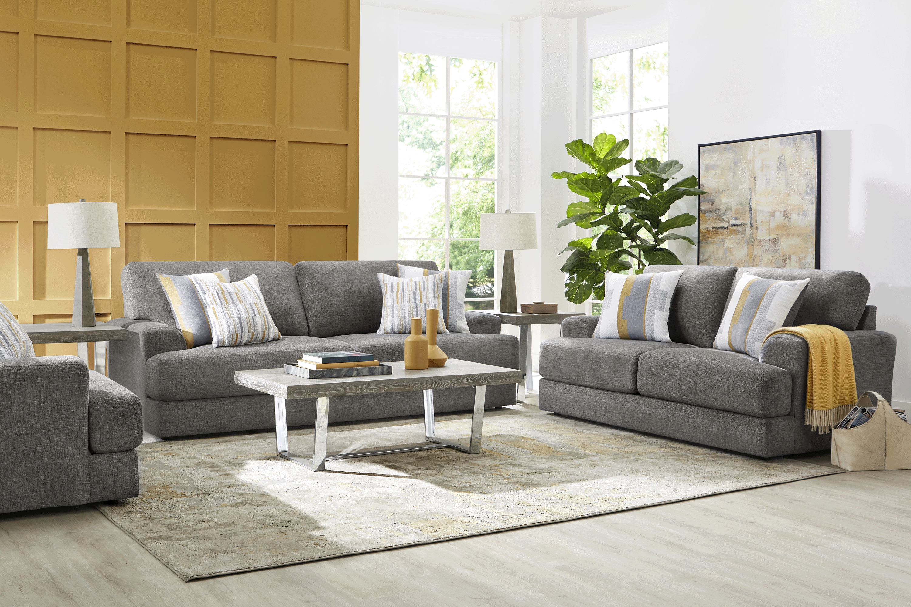 Brisbane Gray 8 Pc Living Room - Thumbnail - Image 1