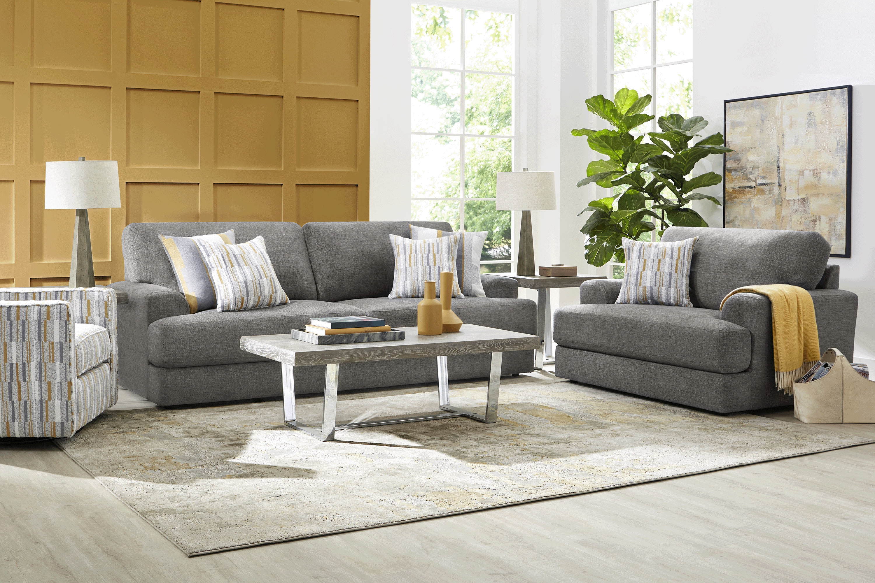 Brisbane Gray 8 Pc Living Room - Thumbnail - Image 1
