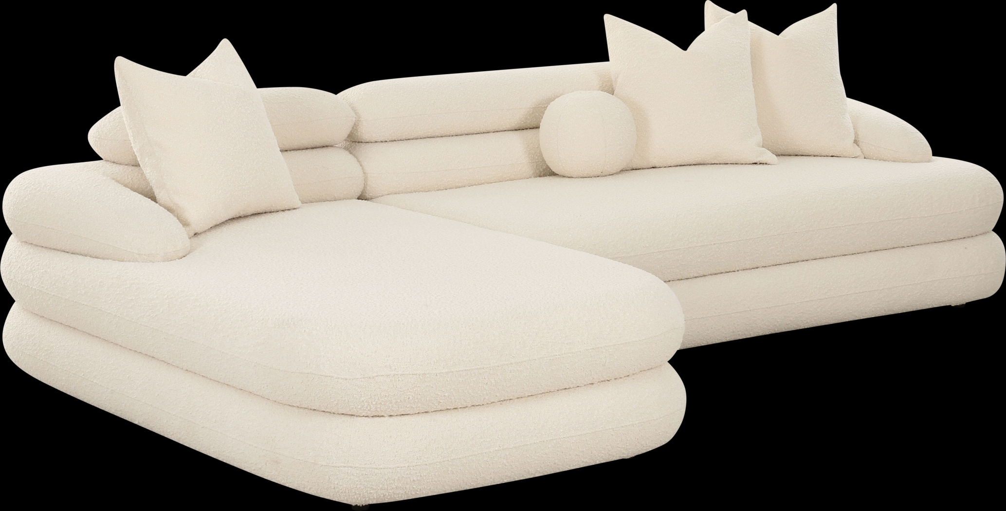 Briscoey Cream 2 Pc Left Arm Chaise Sectional - Thumbnail - Image 1