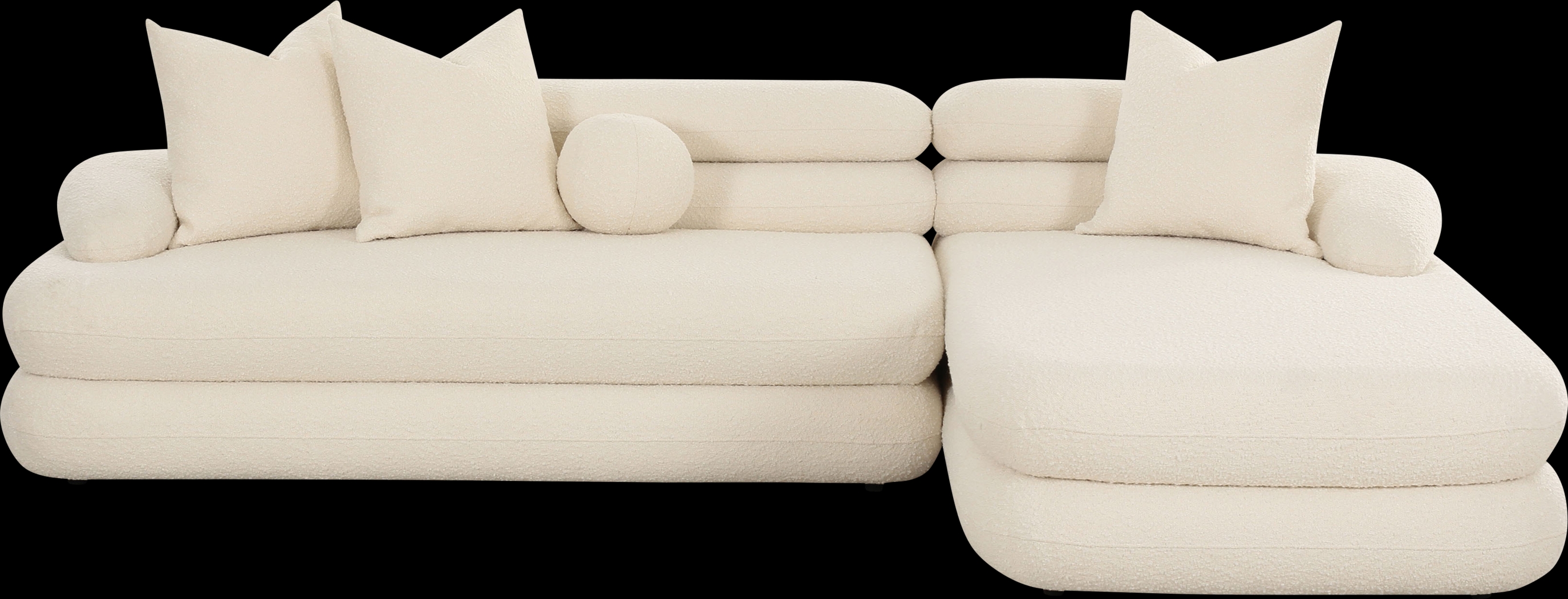 Briscoey Cream 2 Pc Right Arm Chaise Sectional - Thumbnail - Image 3