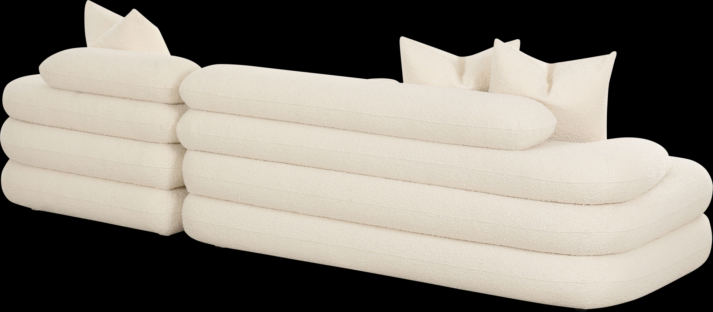 Briscoey Cream 2 Pc Right Arm Chaise Sectional - Thumbnail - Image 4