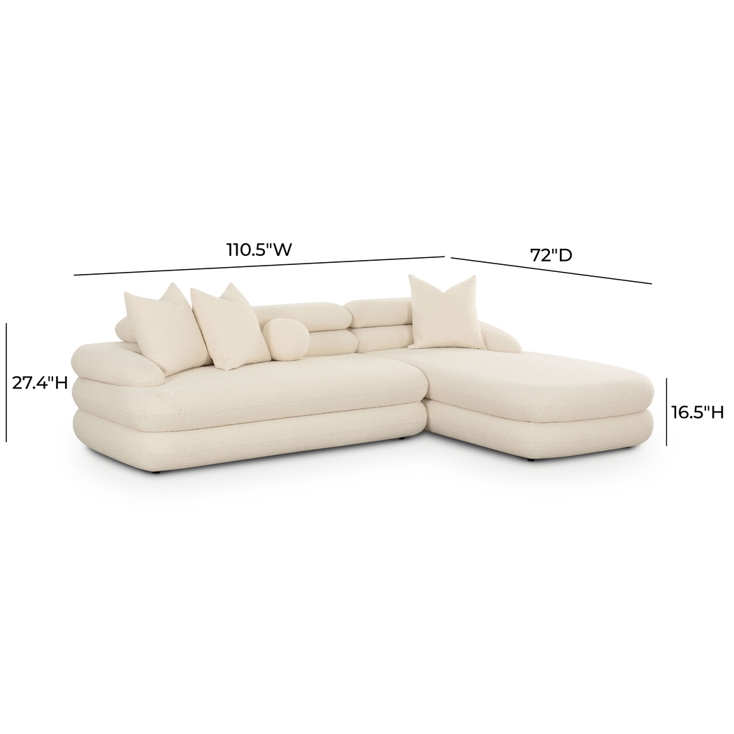 Briscoey Cream 2 Pc Right Arm Chaise Sectional - Thumbnail - Image 6