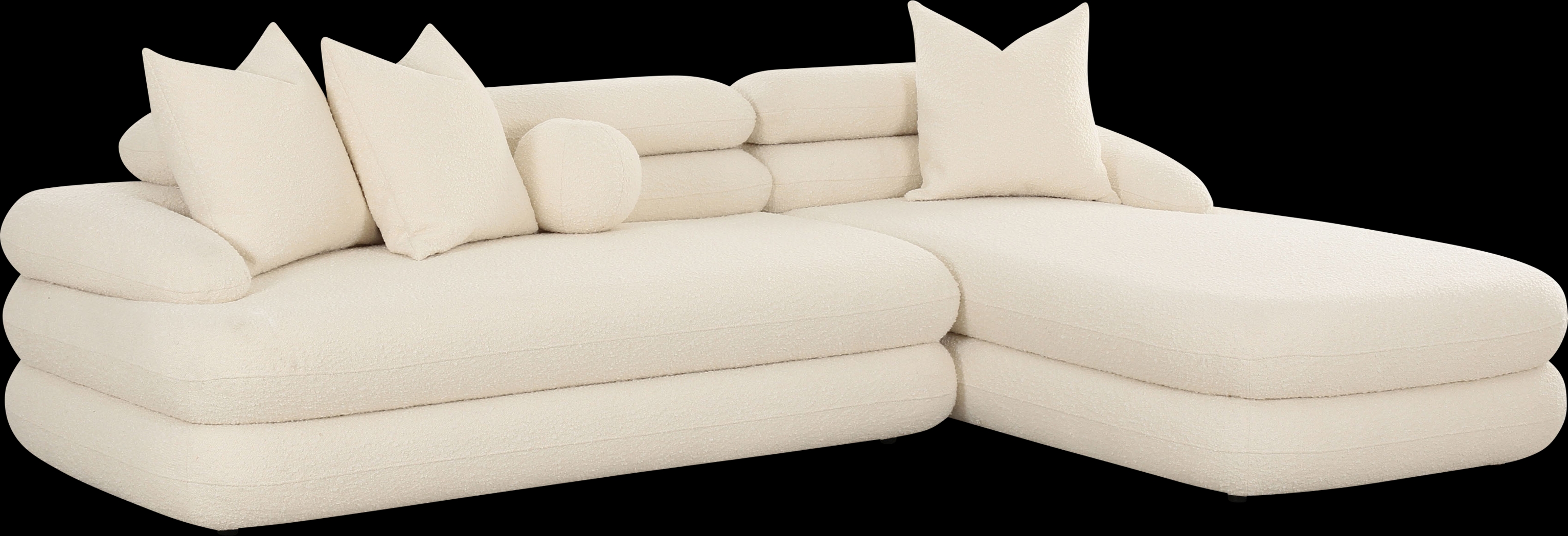 Briscoey Cream 2 Pc Right Arm Chaise Sectional - Thumbnail - Image 1
