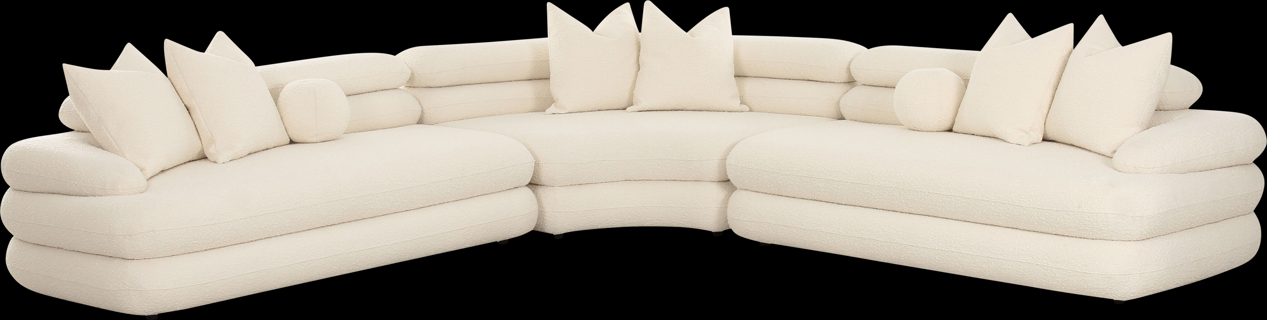 Briscoey Cream 3 Pc Sectional - Thumbnail - Image 2