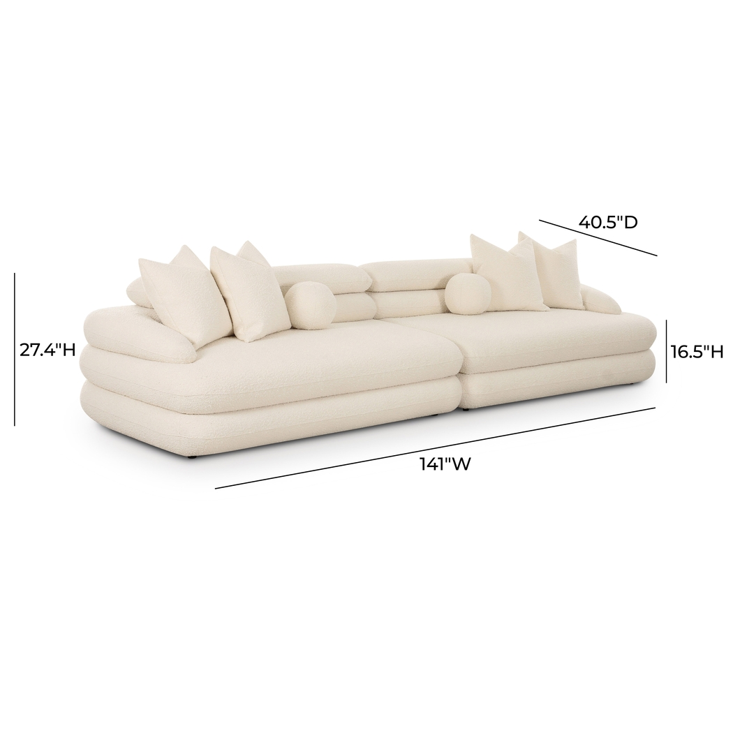 Briscoey Cream Sofa - Thumbnail - Image 6