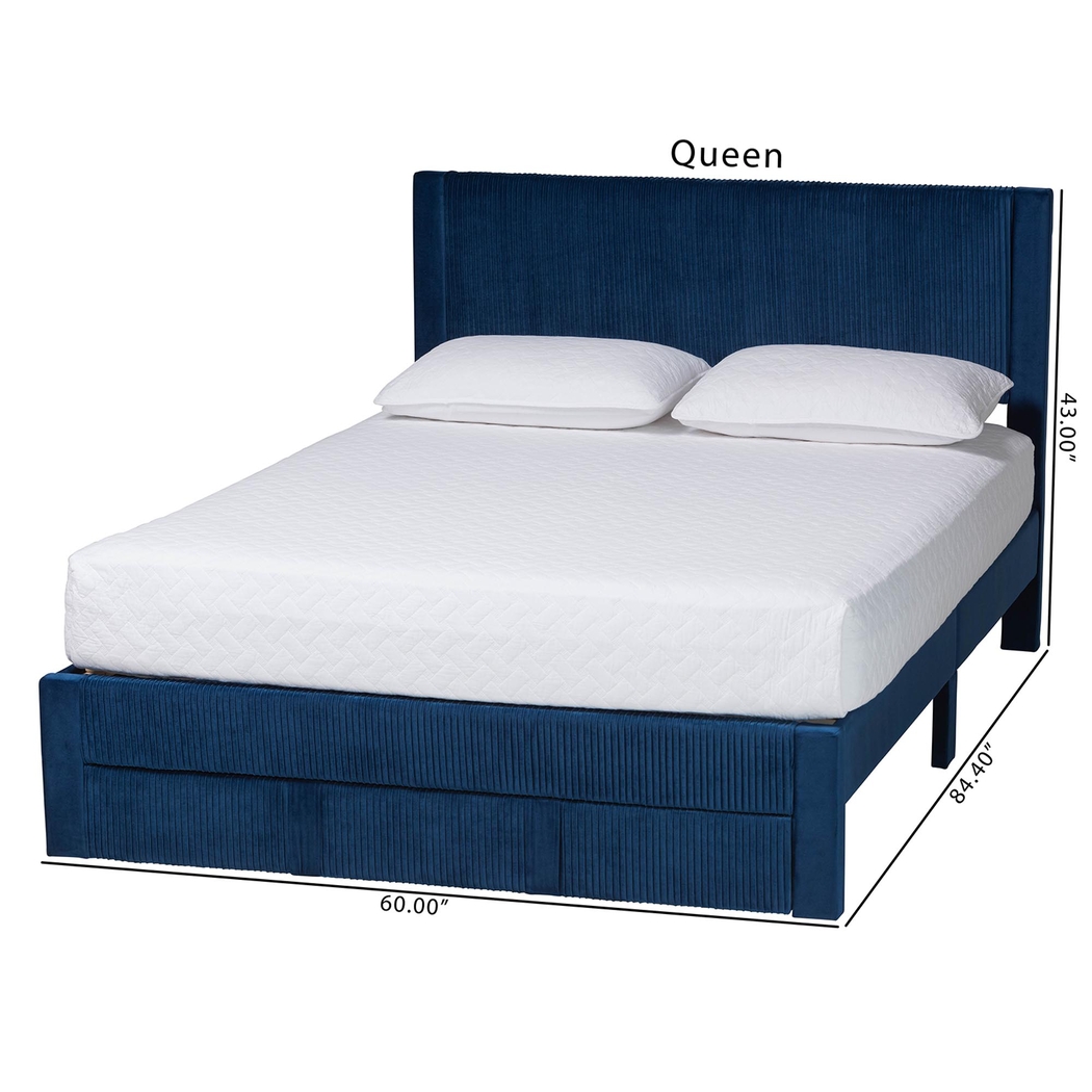 Briscon Navy Queen Bed - Thumbnail - Image 4
